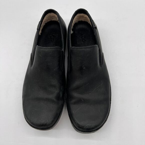 UGG Men\'s Leather Slip On Casual Loafers Shoes Black Size 10 main image 5
